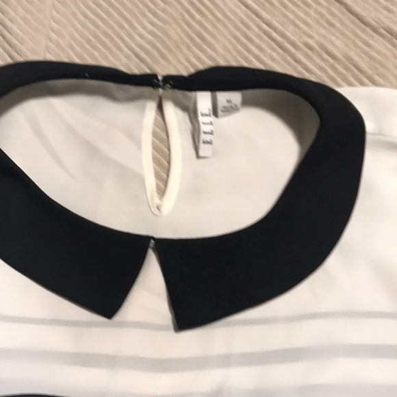Elle women’s sheer blouse XL black/white - Picture 7 of 7
